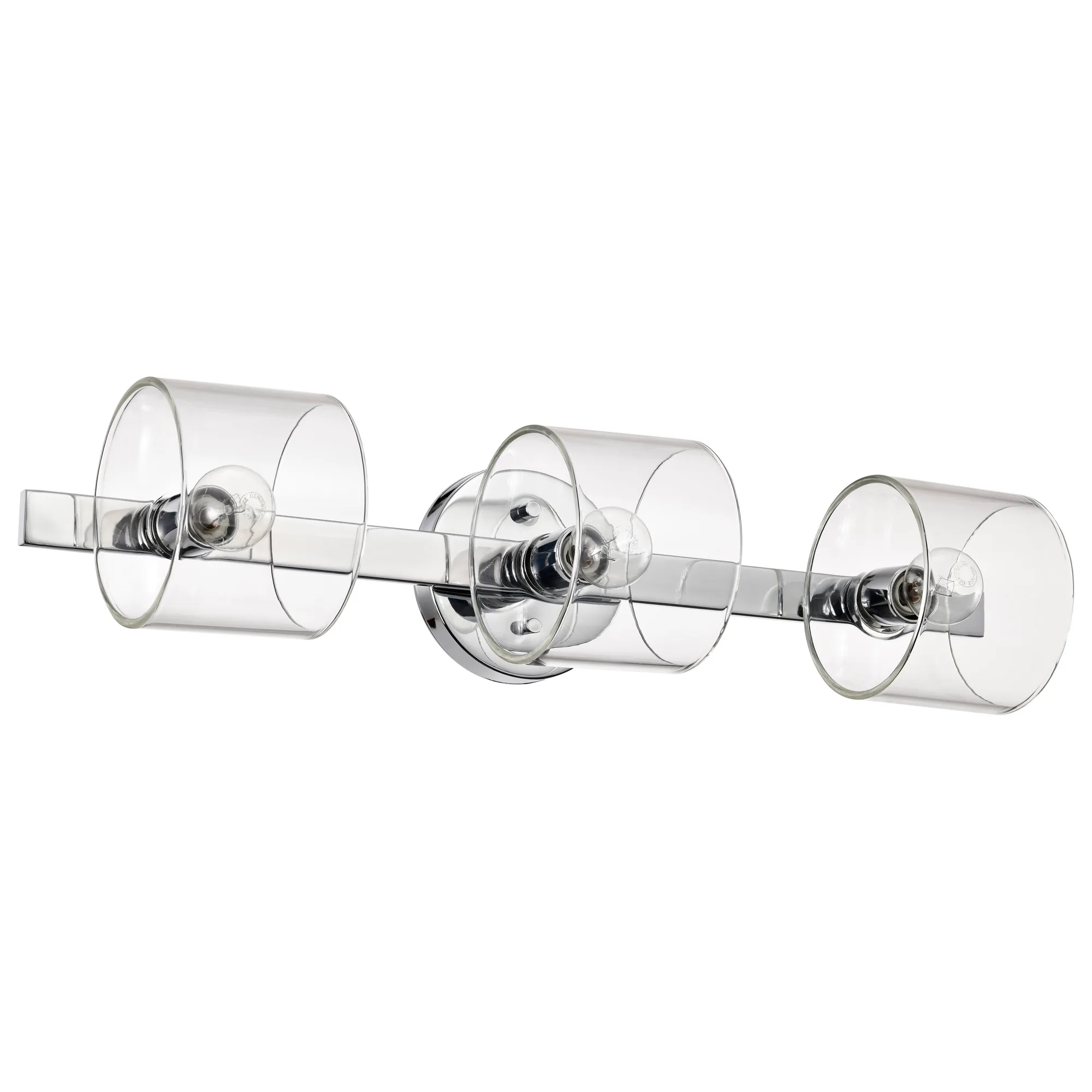 Marlowe 3-Light Vanity in Polished Nickel with Clear Glass