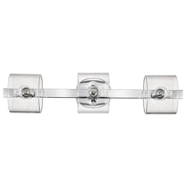 Marlowe 3-Light Vanity in Polished Nickel with Clear Glass - Image 11