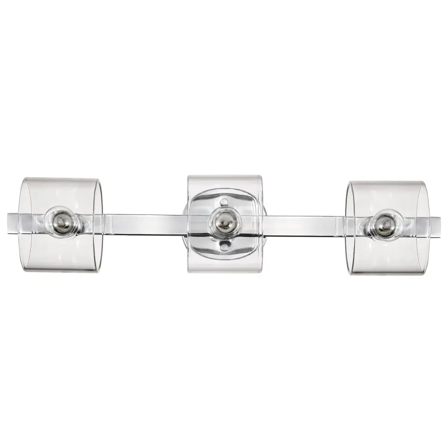 Marlowe 3-Light Vanity in Polished Nickel with Clear Glass - Image 11