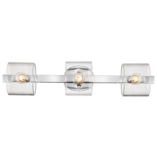 Marlowe 3-Light Vanity in Polished Nickel with Clear Glass - Image 12