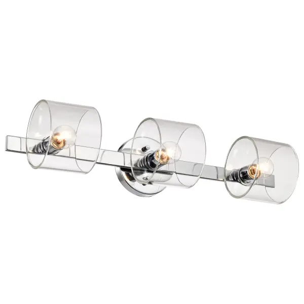 Marlowe 3-Light Vanity in Polished Nickel with Clear Glass - Image 6