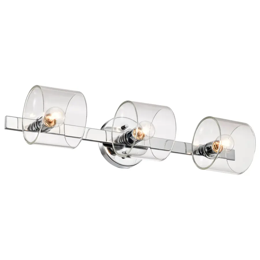 Marlowe 3-Light Vanity in Polished Nickel with Clear Glass - Image 6