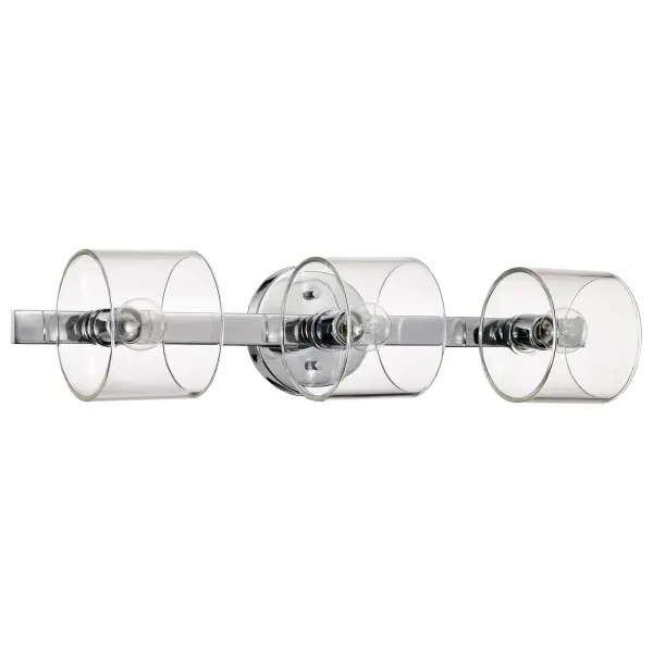 Marlowe 3-Light Vanity in Polished Nickel with Clear Glass - Image 7