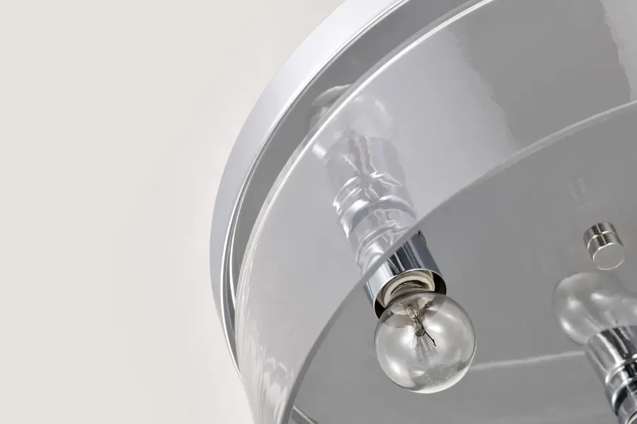 Marlowe 15" Flush Mount in Polished Nickel with Clear Glass - Image 13