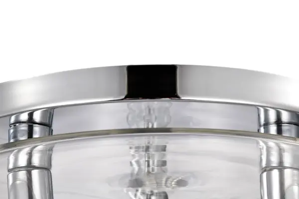Marlowe 15" Flush Mount in Polished Nickel with Clear Glass - Image 10