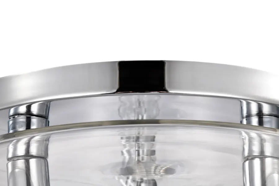Marlowe 15" Flush Mount in Polished Nickel with Clear Glass - Image 10