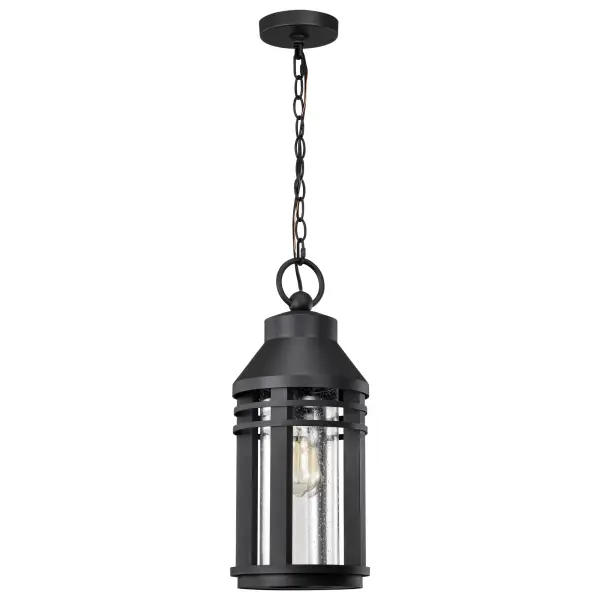 Wilton 1-Light Outdoor Hanging Lantern in Matte Black - Image 5