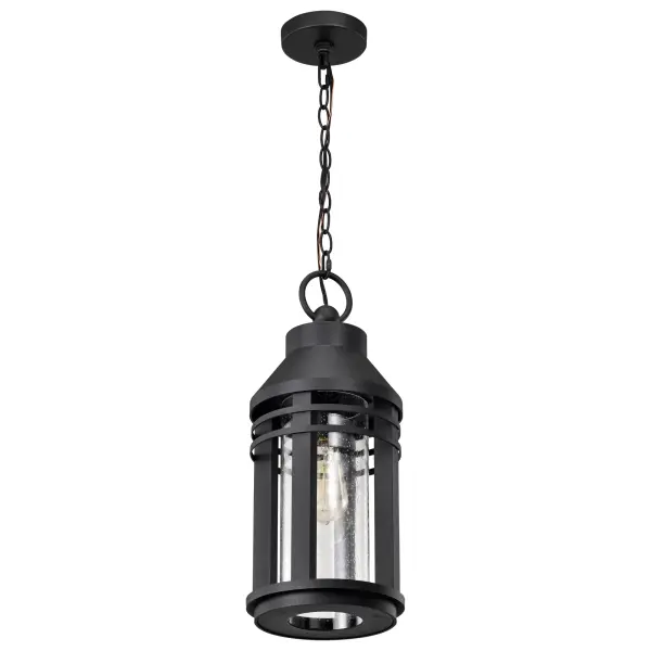 Wilton 1-Light Outdoor Hanging Lantern in Matte Black - Image 7