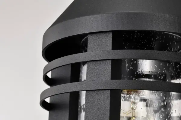 Wilton 1-Light Outdoor Hanging Lantern in Matte Black - Image 9