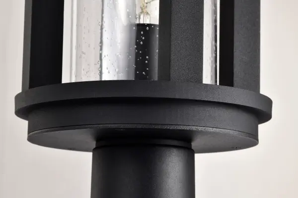 Wilton 1-Light Outdoor Post Top Lantern in Matte Black - Image 11