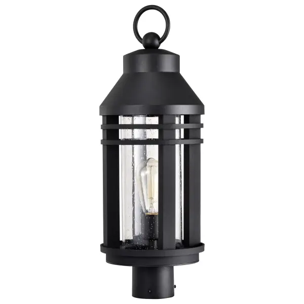 Wilton 1-Light Outdoor Post Top Lantern in Matte Black - Image 5