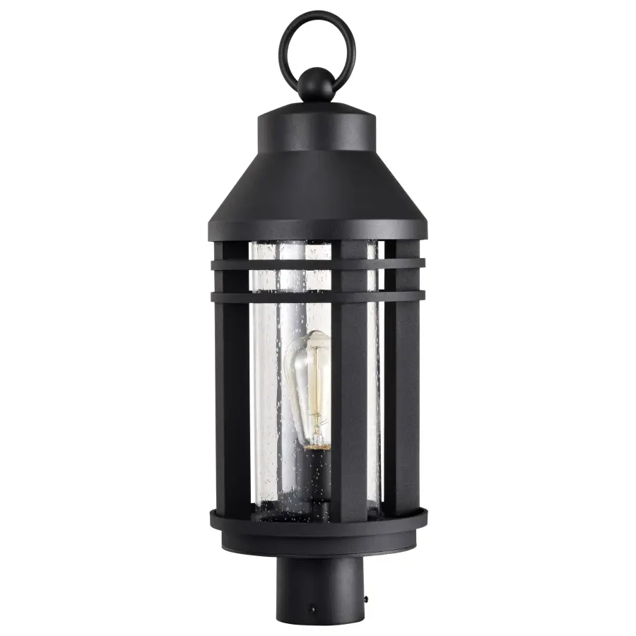 Wilton 1-Light Outdoor Post Top Lantern in Matte Black - Image 5