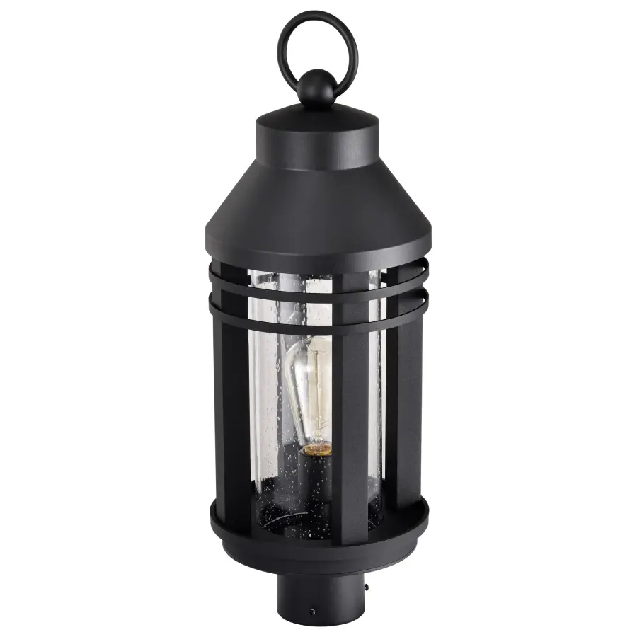 Wilton 1-Light Outdoor Post Top Lantern in Matte Black - Image 7