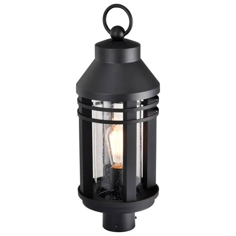 Wilton 1-Light Outdoor Post Top Lantern in Matte Black - Image 8