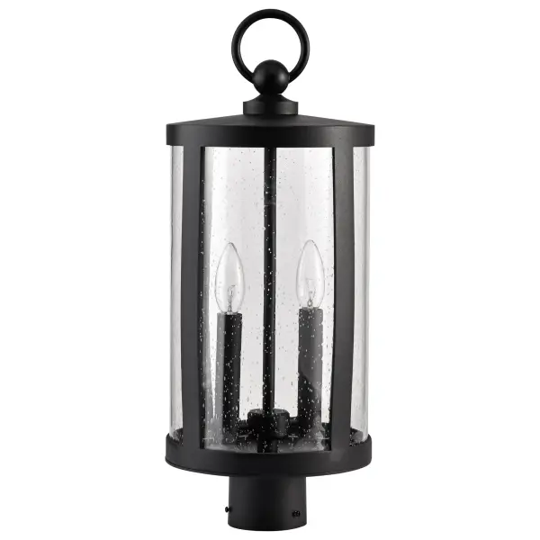 The Broadstone Post Top bridges traditional and contemporary styles with striking matte black finish and mesmerizing seeded glass. Perfect for creating welcoming outdoor atmospheres with sophisticated lighting effects.