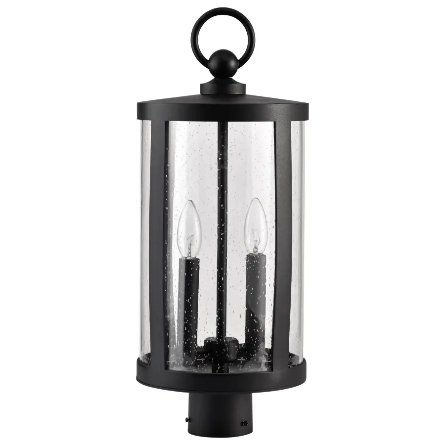Broadstone 2-Light Outdoor Post Top in Matte Black - Image 1