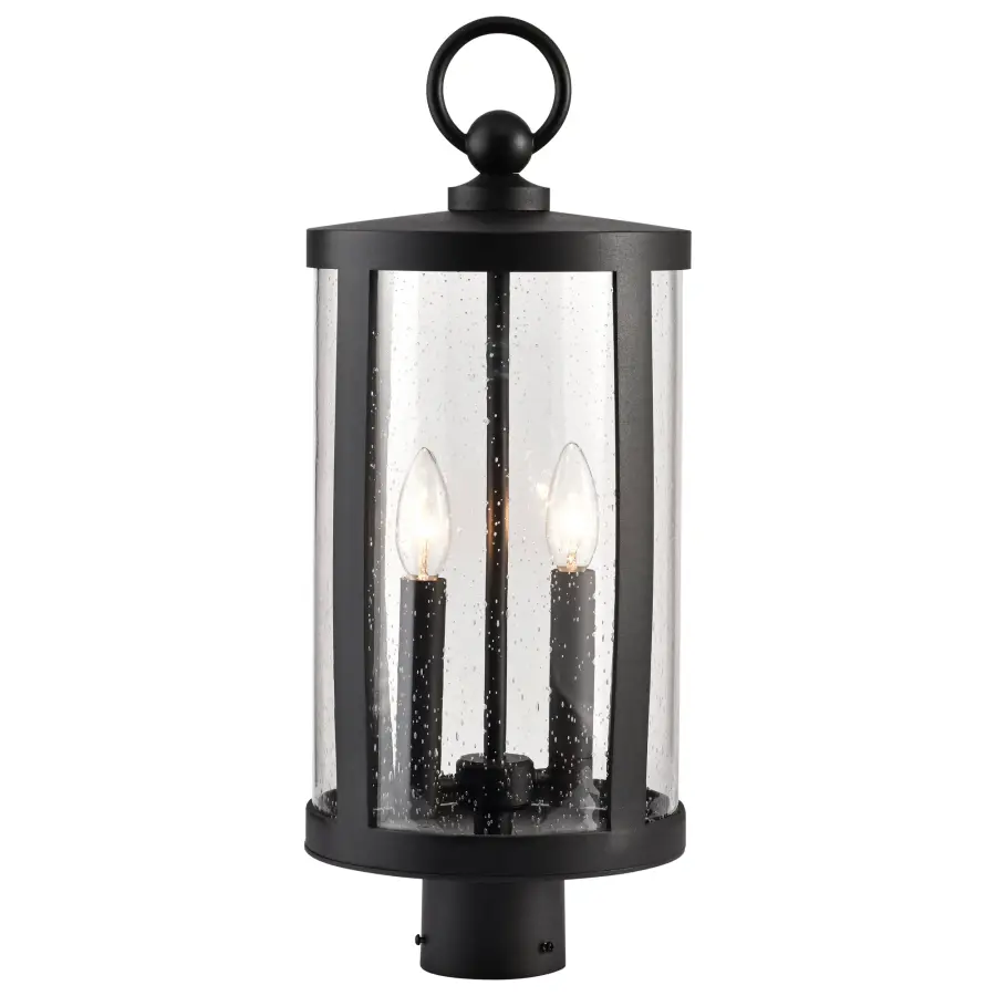 Broadstone 2-Light Outdoor Post Top in Matte Black - Image 4