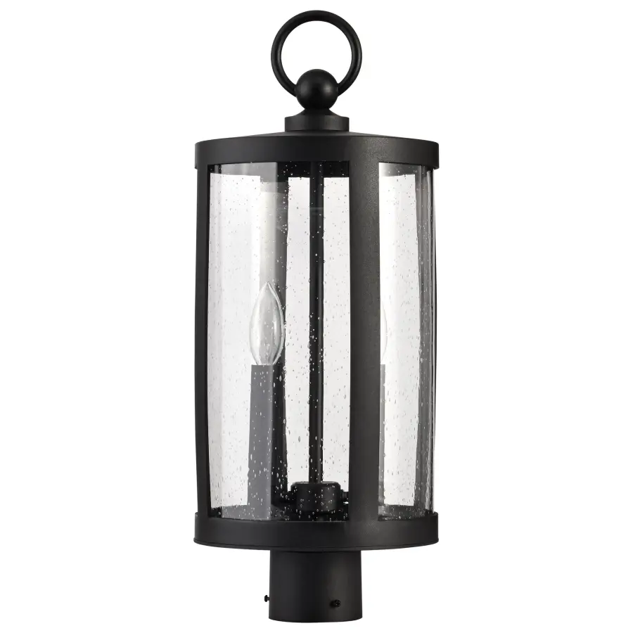 Broadstone 2-Light Outdoor Post Top in Matte Black - Image 5
