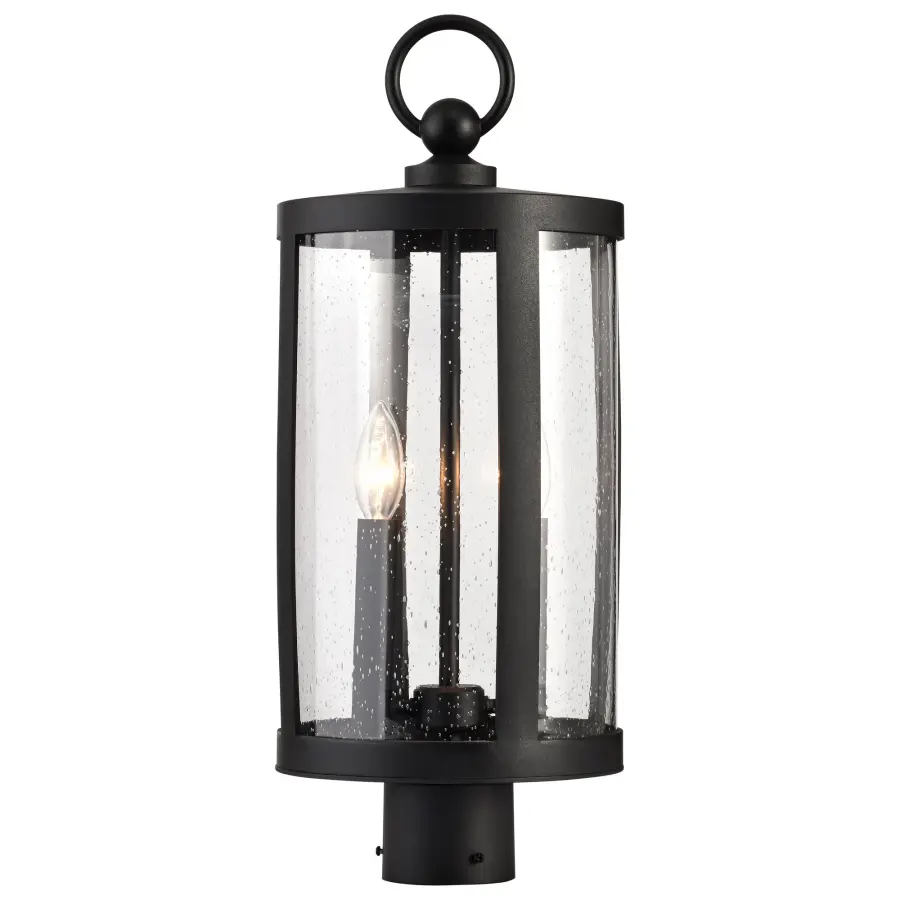 Broadstone 2-Light Outdoor Post Top in Matte Black - Image 6