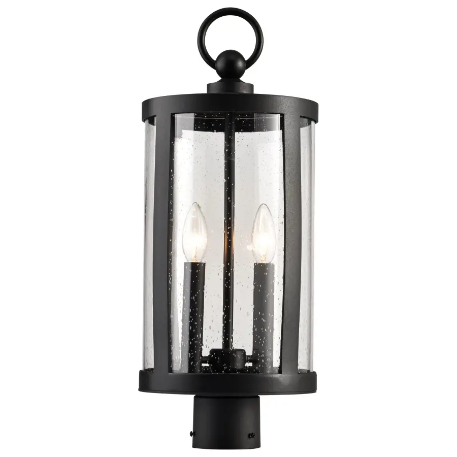 Broadstone 2-Light Outdoor Post Top in Matte Black - Image 10
