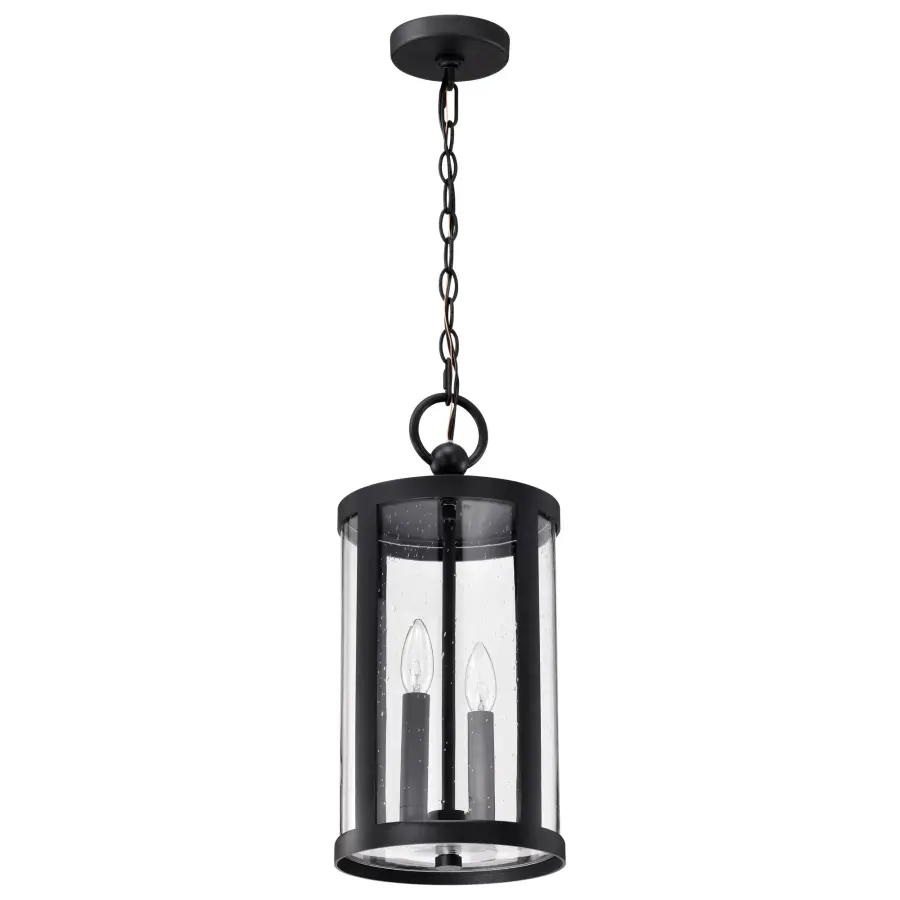 Broadstone 2-Light Outdoor Hanging Lantern in Matte Black - Image 1