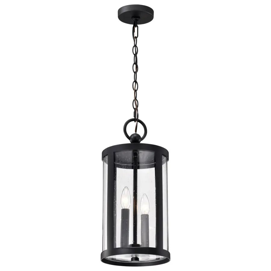 Broadstone 2-Light Outdoor Hanging Lantern in Matte Black - Image 4