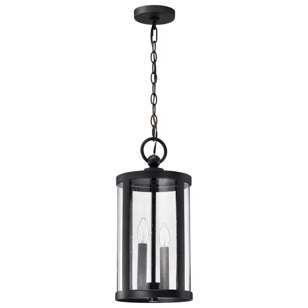 Broadstone 2-Light Outdoor Hanging Lantern in Matte Black - Image 5