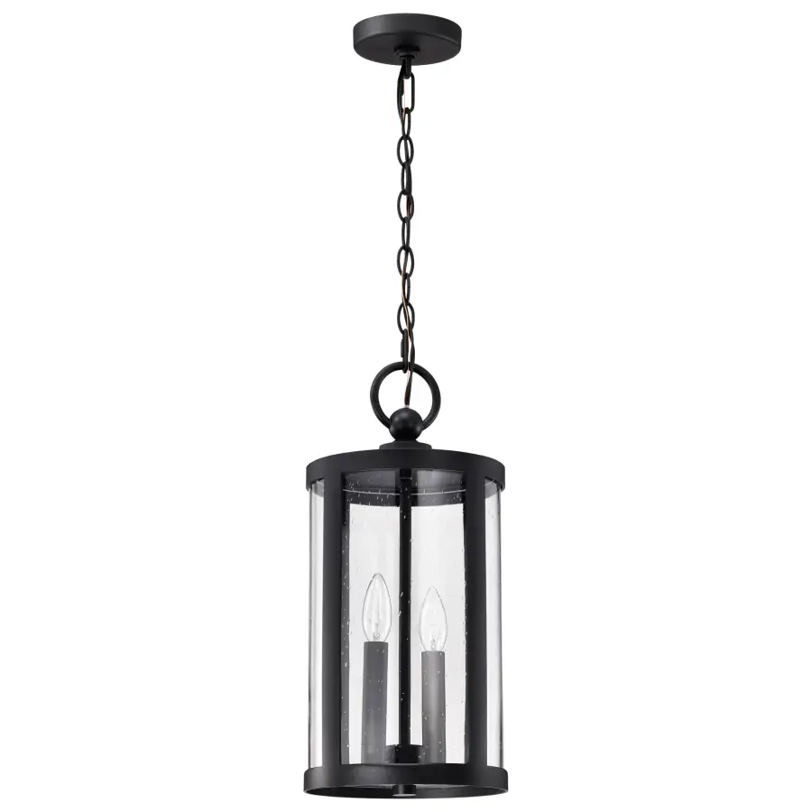 Broadstone 2-Light Outdoor Hanging Lantern in Matte Black - Image 5