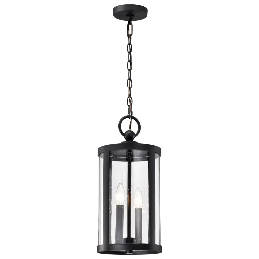 Broadstone 2-Light Outdoor Hanging Lantern in Matte Black - Image 6