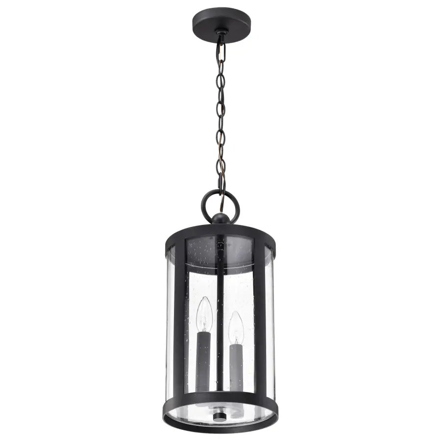 Broadstone 2-Light Outdoor Hanging Lantern in Matte Black - Image 7