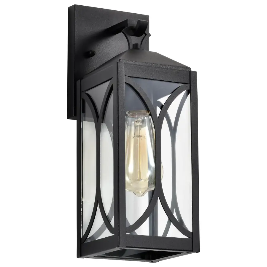 Classic Outdoor Lantern with Modern Matte Black Finish - Image 1