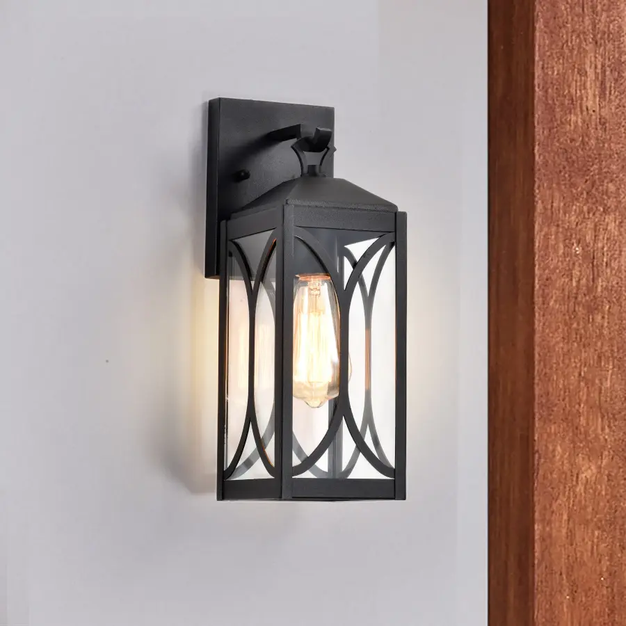 Classic Outdoor Lantern with Modern Matte Black Finish - Image 3