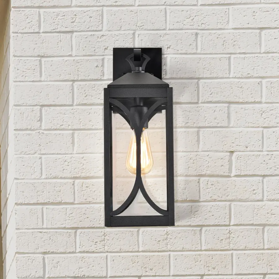 Classic Outdoor Lantern with Modern Matte Black Finish - Image 3
