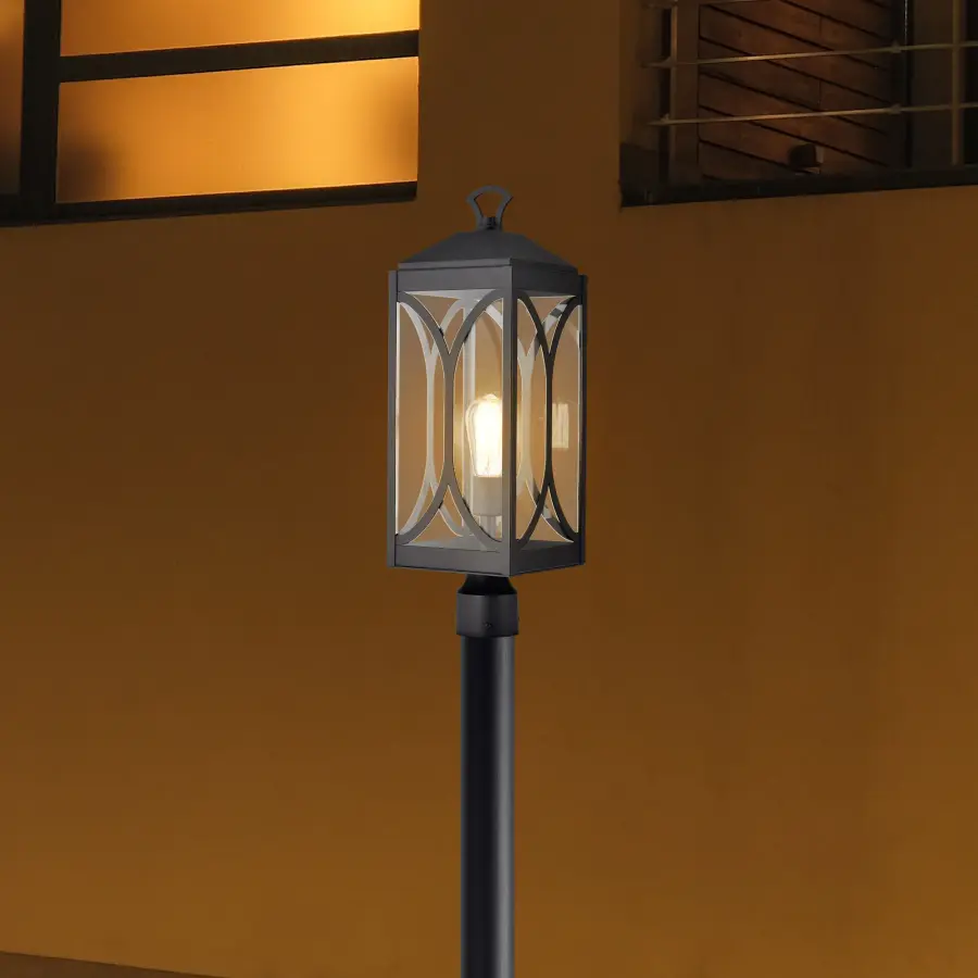 Oaklyn 1-Light Outdoor Post Top Lantern in Matte Black - Image 3