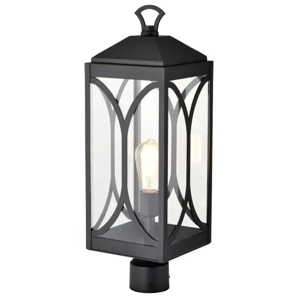 Oaklyn 1-Light Outdoor Post Top Lantern in Matte Black - Image 4