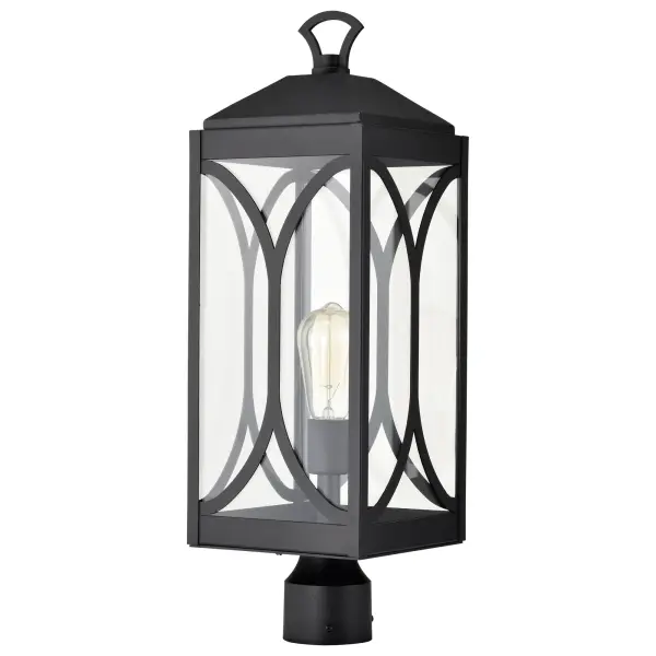 Oaklyn 1-Light Outdoor Post Top Lantern in Matte Black - Image 5