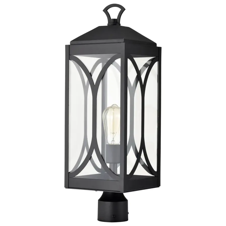 Oaklyn 1-Light Outdoor Post Top Lantern in Matte Black - Image 5