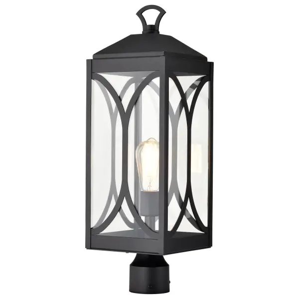 Oaklyn 1-Light Outdoor Post Top Lantern in Matte Black - Image 6