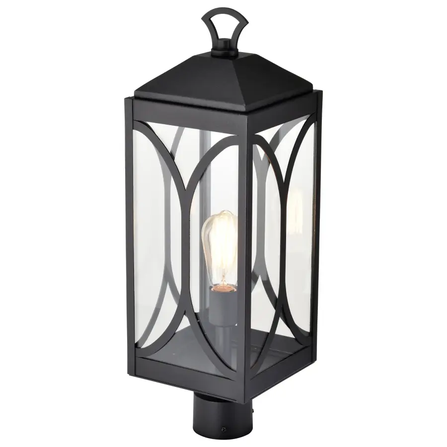Oaklyn 1-Light Outdoor Post Top Lantern in Matte Black - Image 8