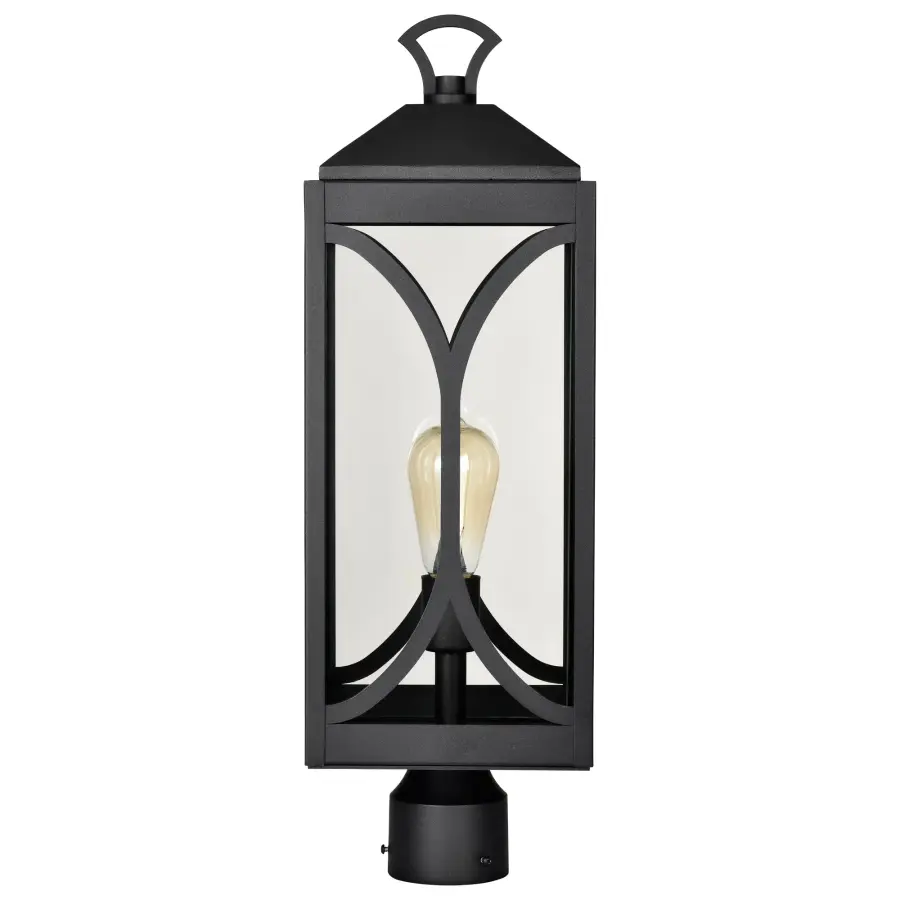Oaklyn 1-Light Outdoor Post Top Lantern in Matte Black - Image 9