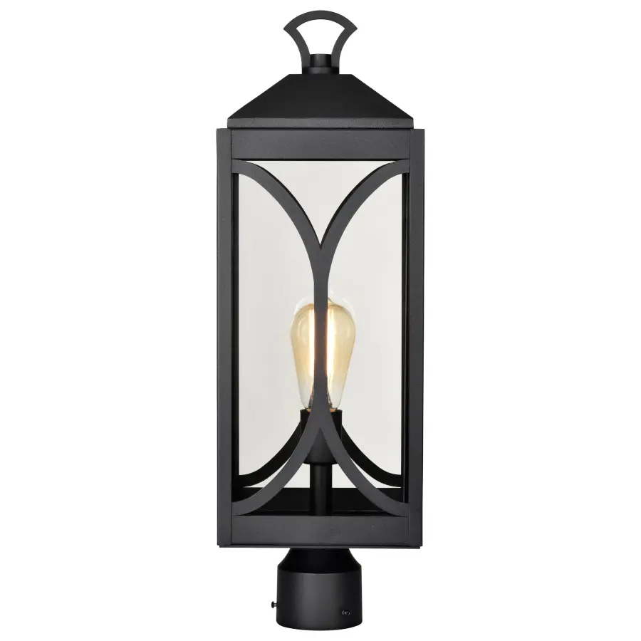Oaklyn 1-Light Outdoor Post Top Lantern in Matte Black - Image 10