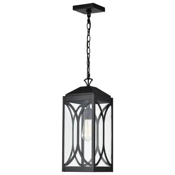 Oaklyn Outdoor Hanging Lantern - Matte Black with Clear Glass - Image 11