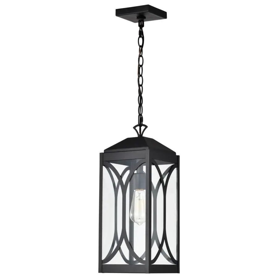 Oaklyn Outdoor Hanging Lantern - Matte Black with Clear Glass - Image 11
