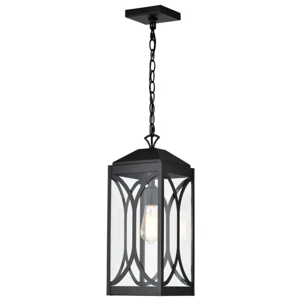 Oaklyn Outdoor Hanging Lantern - Matte Black with Clear Glass - Image 12