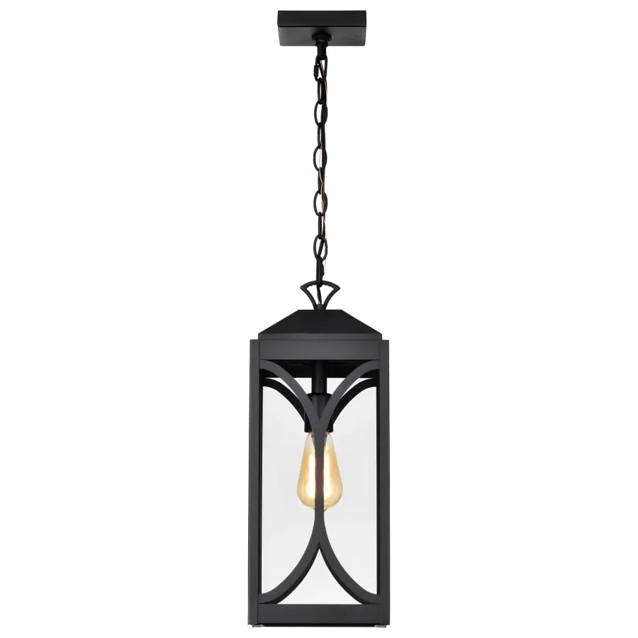 Oaklyn Outdoor Hanging Lantern - Matte Black with Clear Glass - Image 14