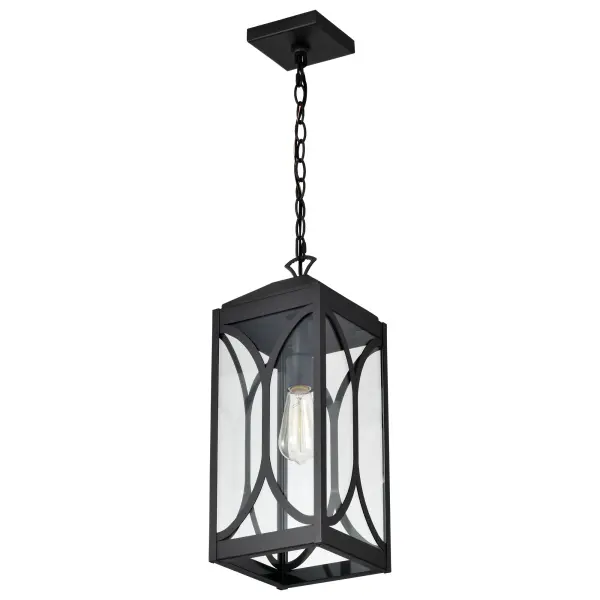 Oaklyn Outdoor Hanging Lantern - Matte Black with Clear Glass - Image 9