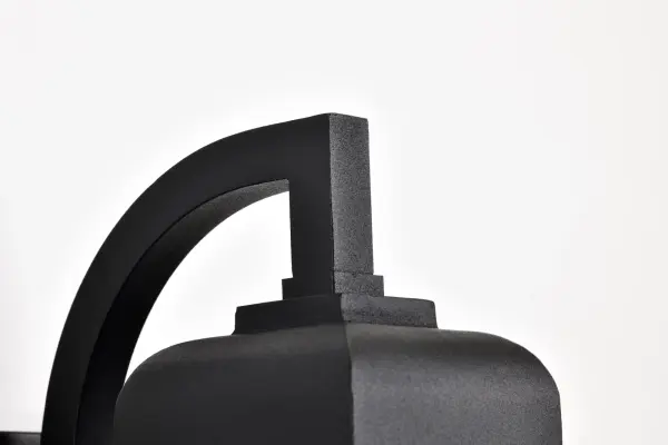 Lawrence Small Wall Lantern in Matte Black with Clear Seeded Glass - Image 14