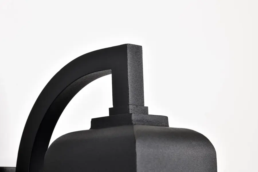 Lawrence Small Wall Lantern in Matte Black with Clear Seeded Glass - Image 14