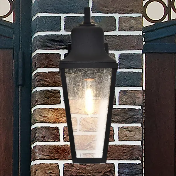 Lawrence Medium Wall Lantern in Matte Black - Image 3