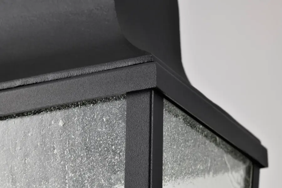 Lawrence 1-Light Outdoor Hanging Lantern in Matte Black - Image 13